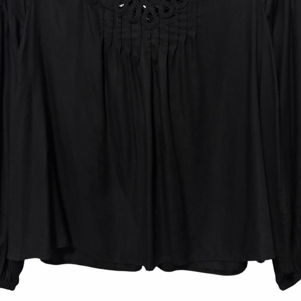 JOHNNY WAS Black Long Sleeve Cielito Modal Blouse XS - Picture 6 of 12